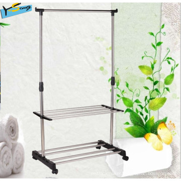 Outdoor Stand Drying Rack Garment Hanger with Shelf (Ys482)